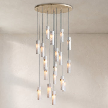 Alabaster Deco Cluster Chandelier