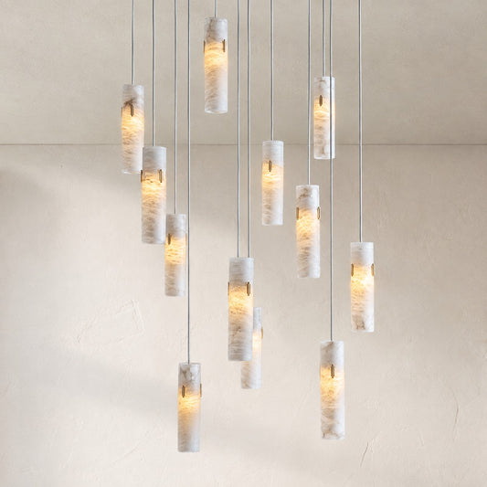 Alabaster Deco Cluster Chandelier