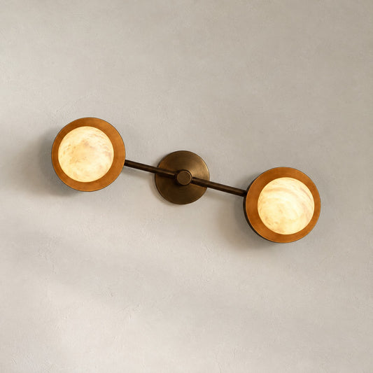 Alabaster Double Wall Sconce