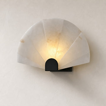 Alabaster Fan Wall Sconces