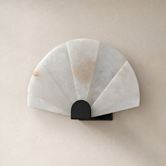 Alabaster Fan Wall Sconces