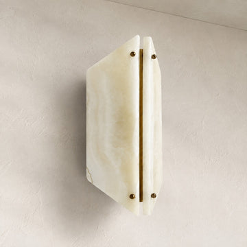 Alabaster Geometric Wall Lamp Onyx