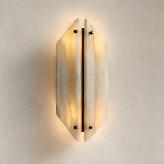Alabaster Geometric Wall Lamp Onyx