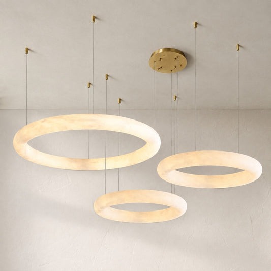 Alabaster Globle Round Chandelier