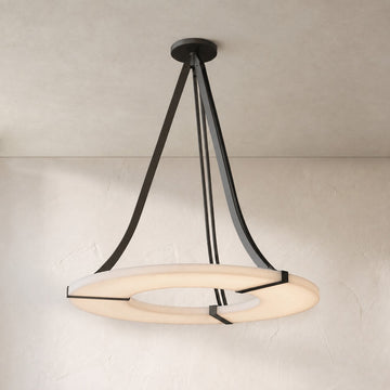 Alabaster Halo Round Chandelier