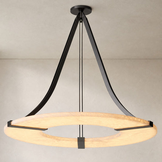 Alabaster Halo Round Chandelier