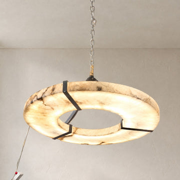 Alabaster Halo Round Chandelier