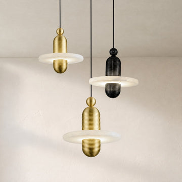 Alabaster Luminous Sphere Pendant Light