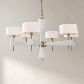 Alabaster Radiance Six-Light Round Chandelier