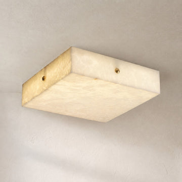Alabaster Square Flushmount  15.8"L 19.7"L