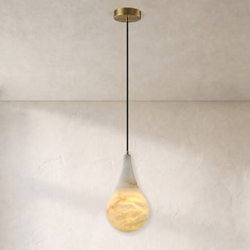 Alabaster Teardrop Single Pendant