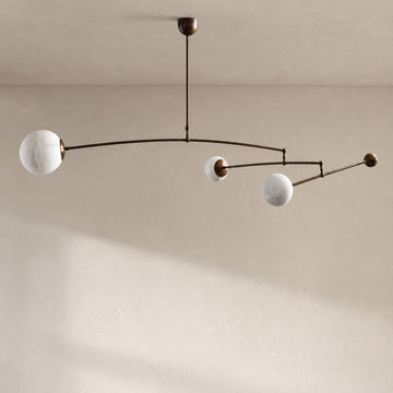 Alabaster Triple Mobile Chandelier