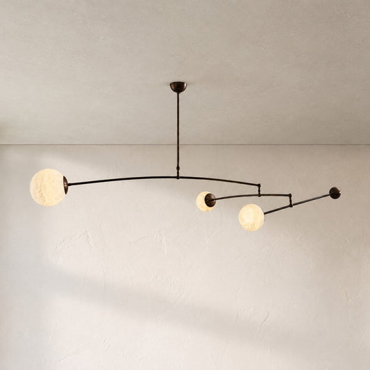 Alabaster Triple Mobile Chandelier
