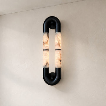 Alabaster Tube Wall Sconce