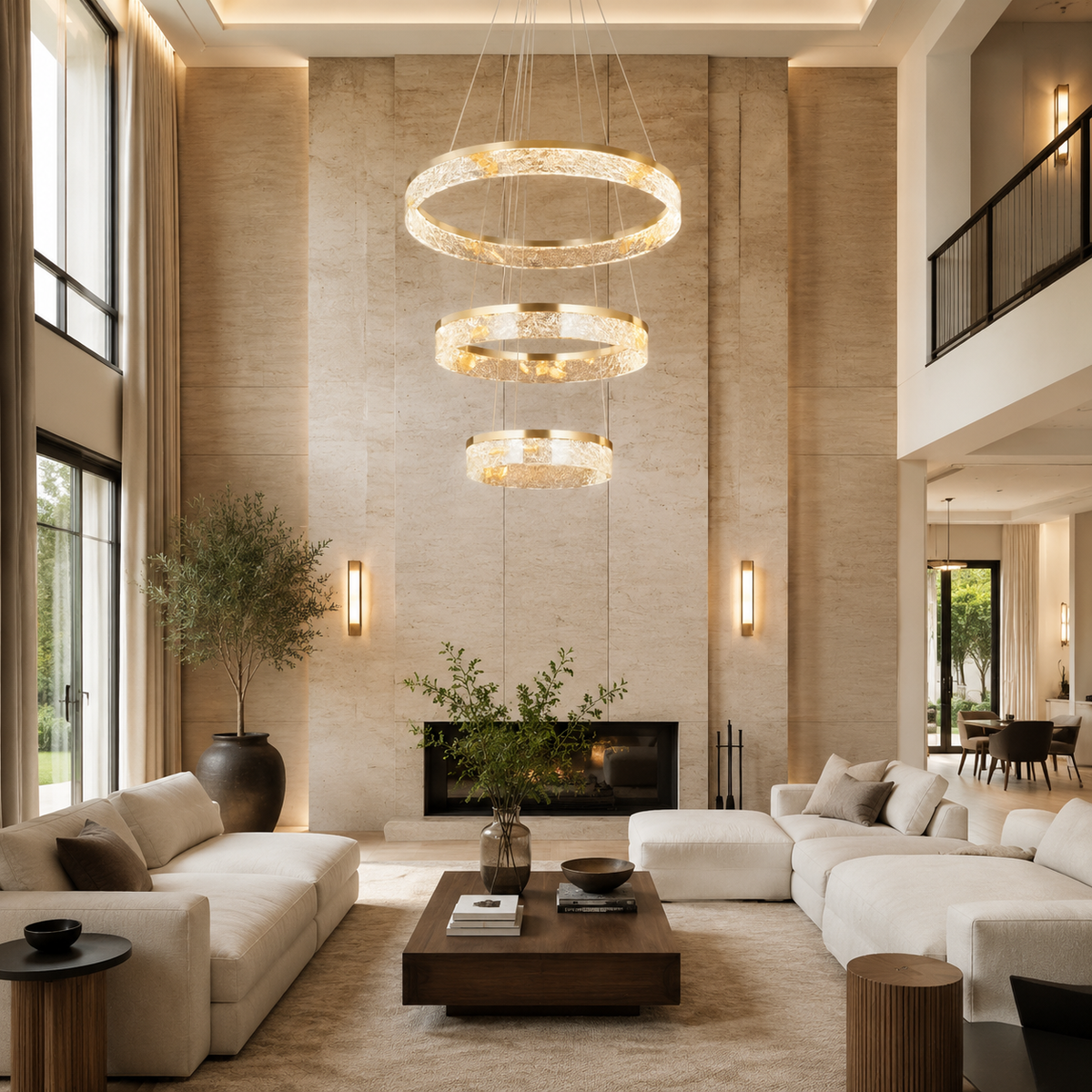 Alps Modern Sculptural Ring Chandelier