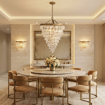Anabella Round Chandelier 17''23''H