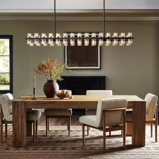 Arcachan Crystal Rectangular Chandelier 54'' 72"-