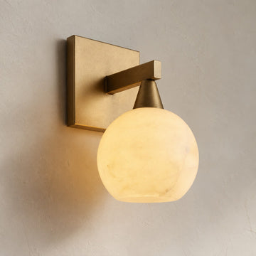 Arica Alabaster Sconce 1 Light