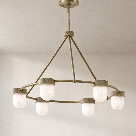 Arora Alabaster Chandelier 35"