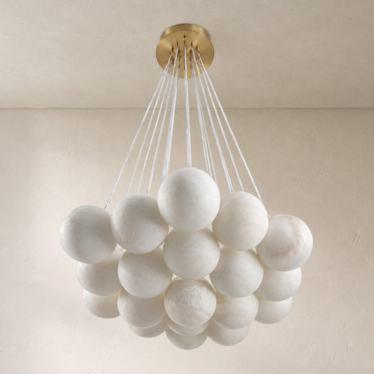 Aspen Alabaster 19 Light Chandelier 33.5"
