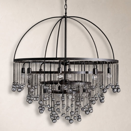 Aubrey Modern Crystal Ball 4 Tier Chandelier
