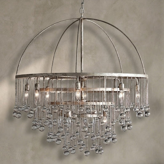 Aubrey Modern Crystal Ball 4 Tier Chandelier