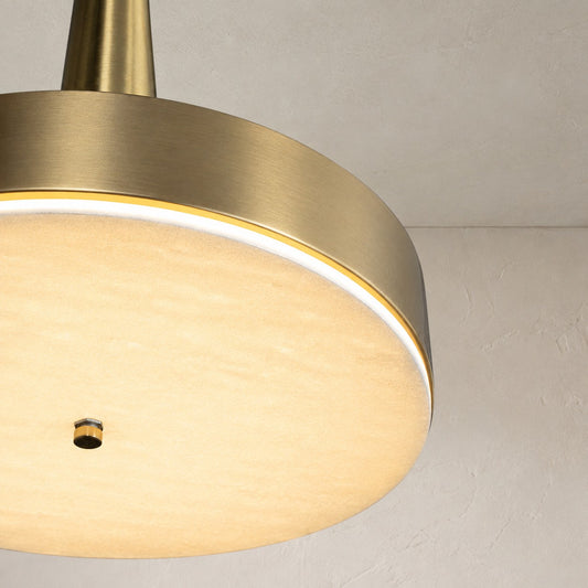 Azure Crystal Disc Pendant Light