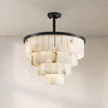 Black Copper Alabaster Chandelier
