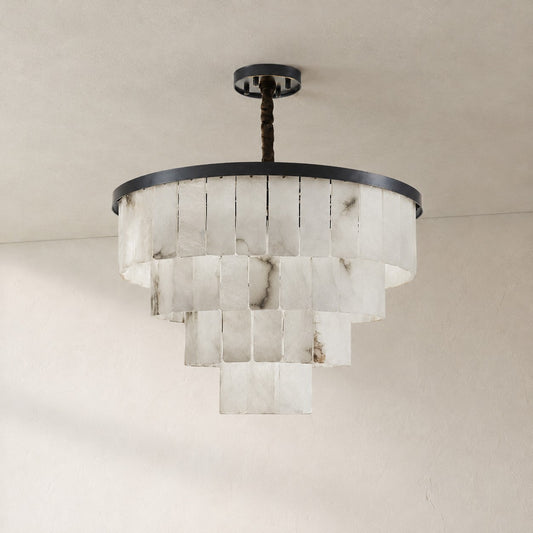 Black Copper Alabaster Chandelier