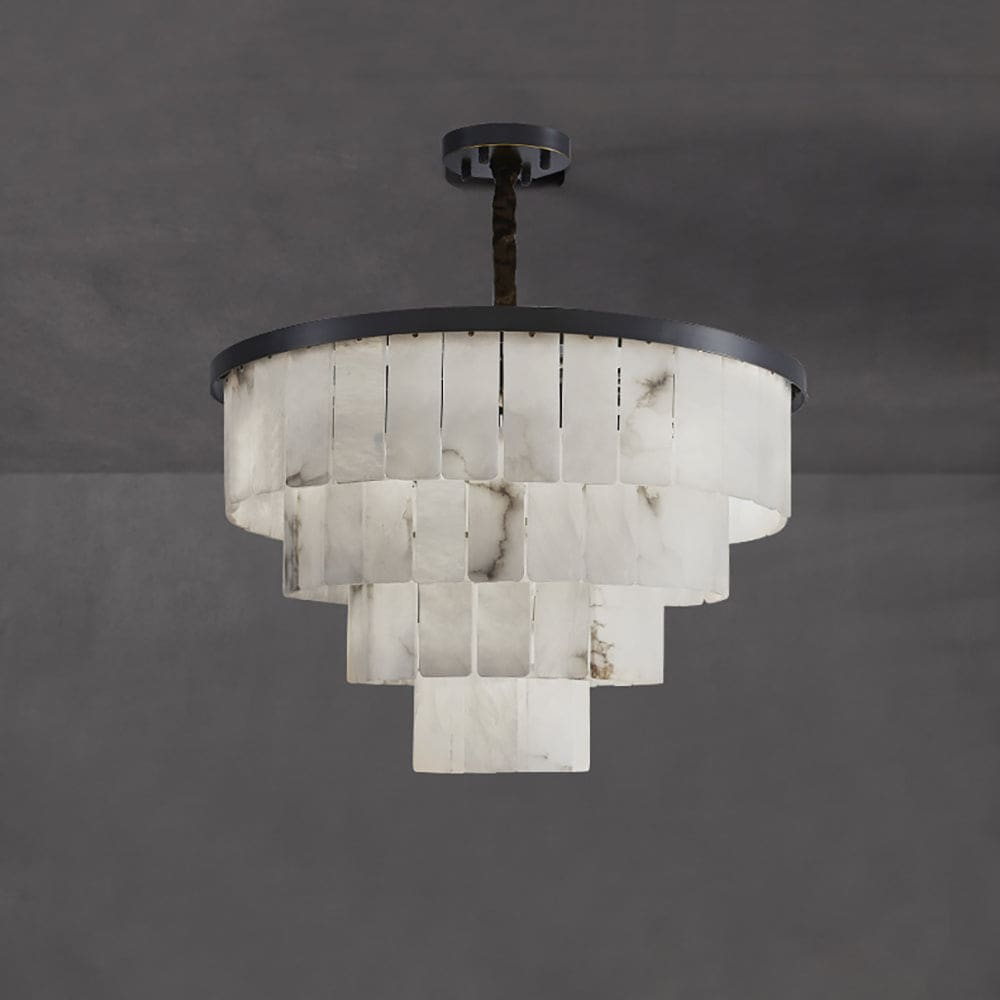 Black Copper Alabaster Chandelier