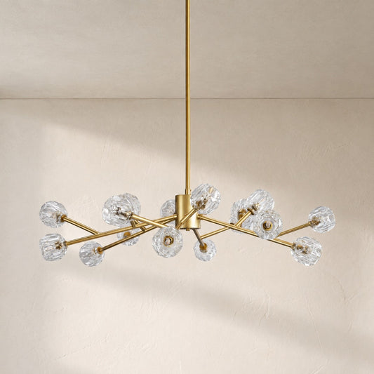 Bouble De Crystal Modern Round Chandelier for Living Room