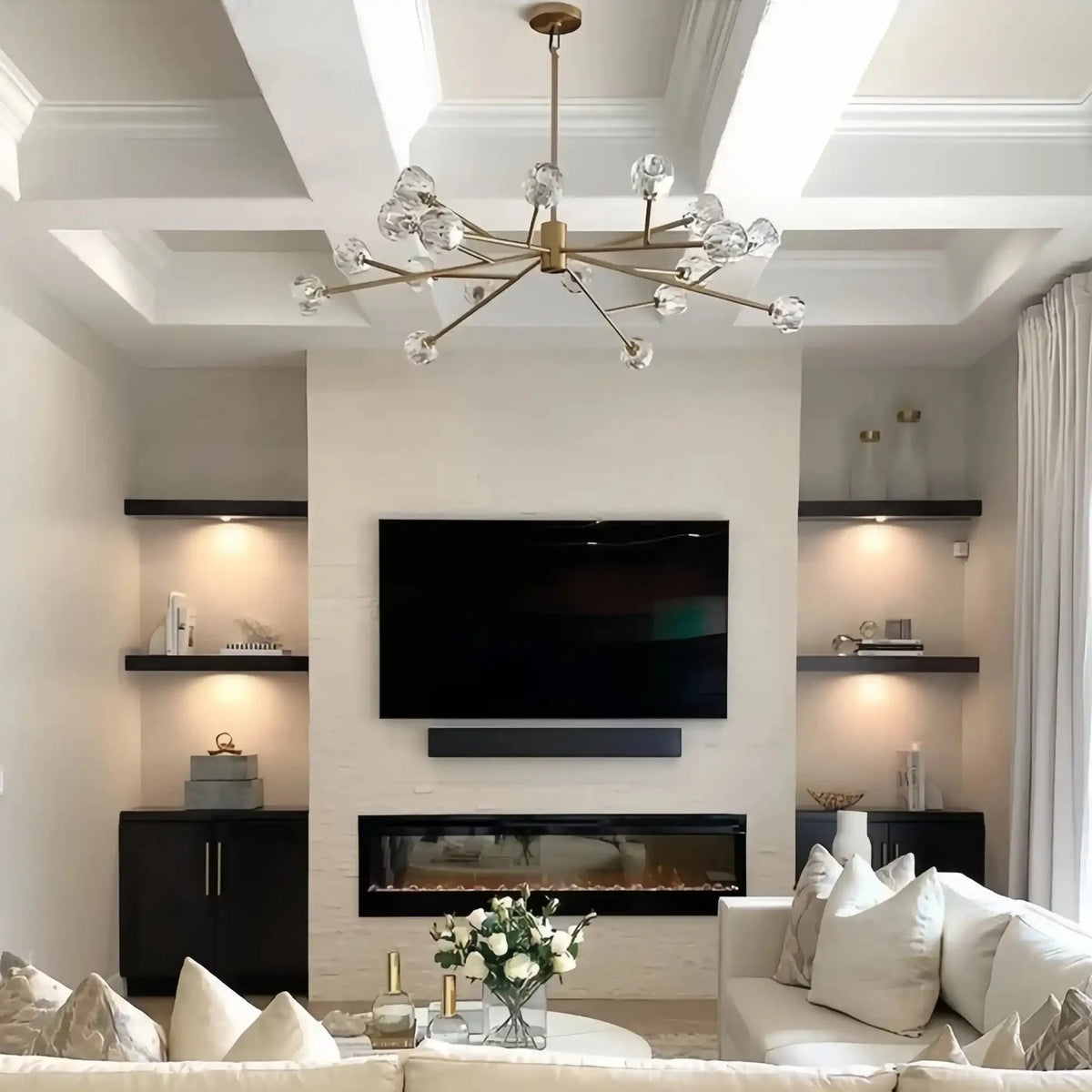 Bouble De Crystal Round Chandelier-Lamerlighting