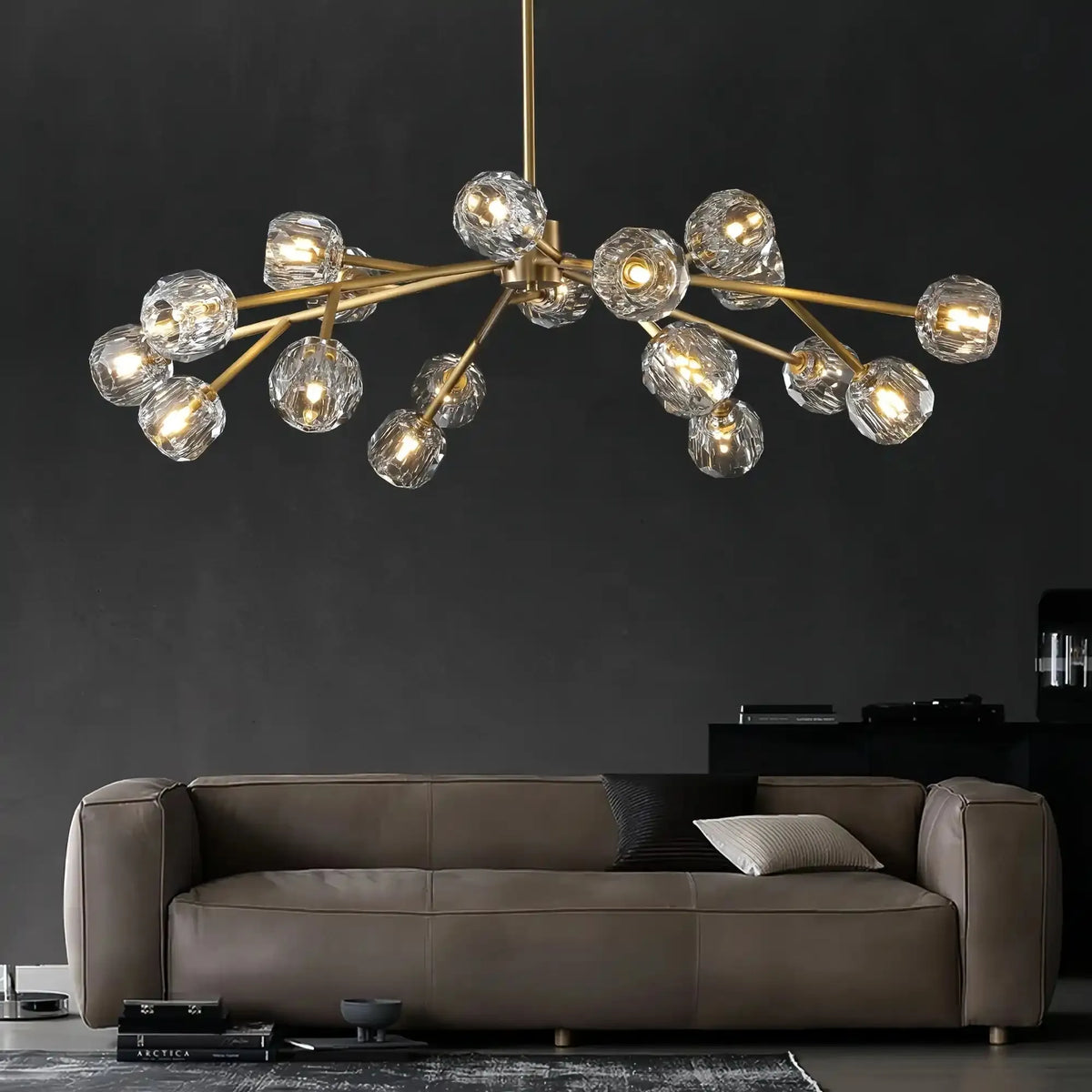Bouble De Crystal Round Chandelier-Lamerlighting
