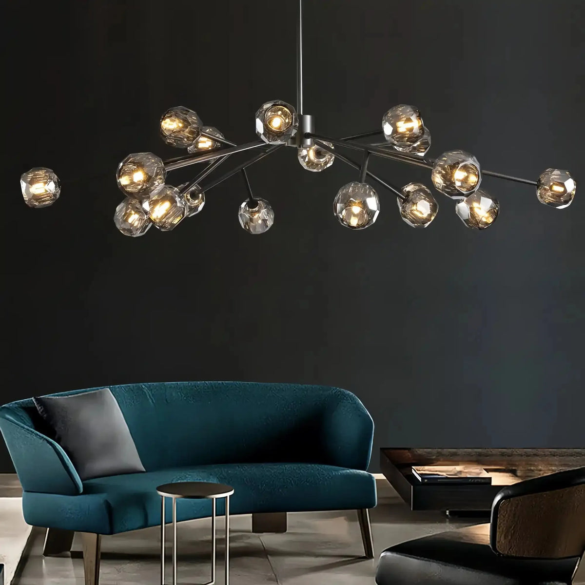 Bouble De Crystal Round Chandelier-Lamerlighting