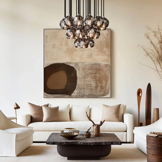 Bouble De Crystal Round Cluster Chandelier