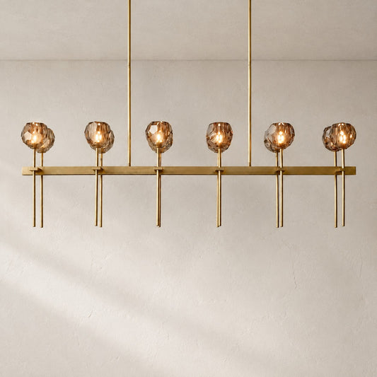 Bouvelle de Cristal Glass Double Linear Chandelier
