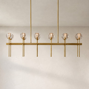 Bouvelle de Cristal Glass Double Linear Chandelier