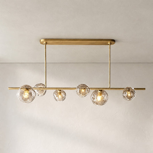 Bubble Clear Glass Linear Chandelier 61'' 79''for Dining room