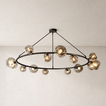 Bubble Clear Glass Round Chandelier 36'' 48'' 60'' 72'' 84''for Living room