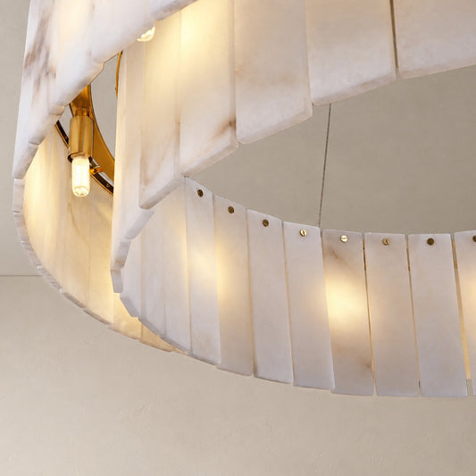 Celine Alabaster Round Chandelier 31" Fast Shipping