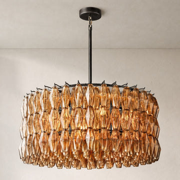 Chiara Smoke Round Chandelier