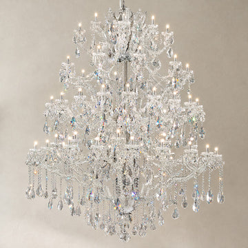 Chrome maria theresa chandelier with full lead crystal