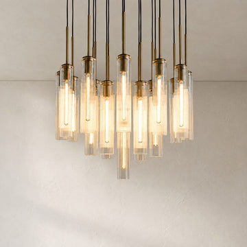 Colleena Round Chandelier Fluted Glass