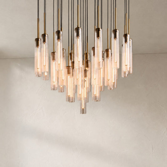 Colleena Round Chandelier Fluted Glass