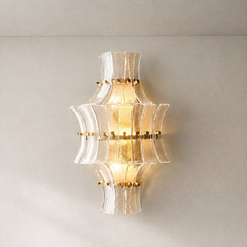 Contemporary Bronze Clear Glass 4-Light Tall Wall Sconce, 22.5 Inch