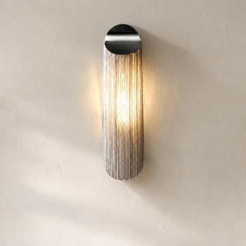 Contemporary Gold Aluminum Chain Wall Sconce