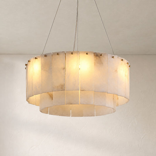 Copper & Alabaster Chandelier