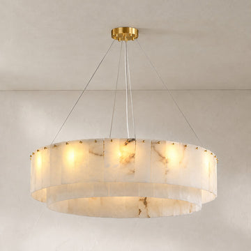 Copper & Alabaster Chandelier