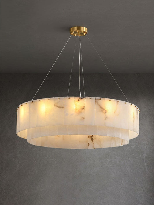 Copper & Alabaster Chandelier