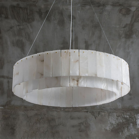 Copper & Alabaster Chandelier
